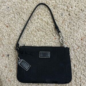 Authentic Coach Fabric Wristlet in Black